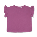 Loua Frill Blouse | Grape Nectar