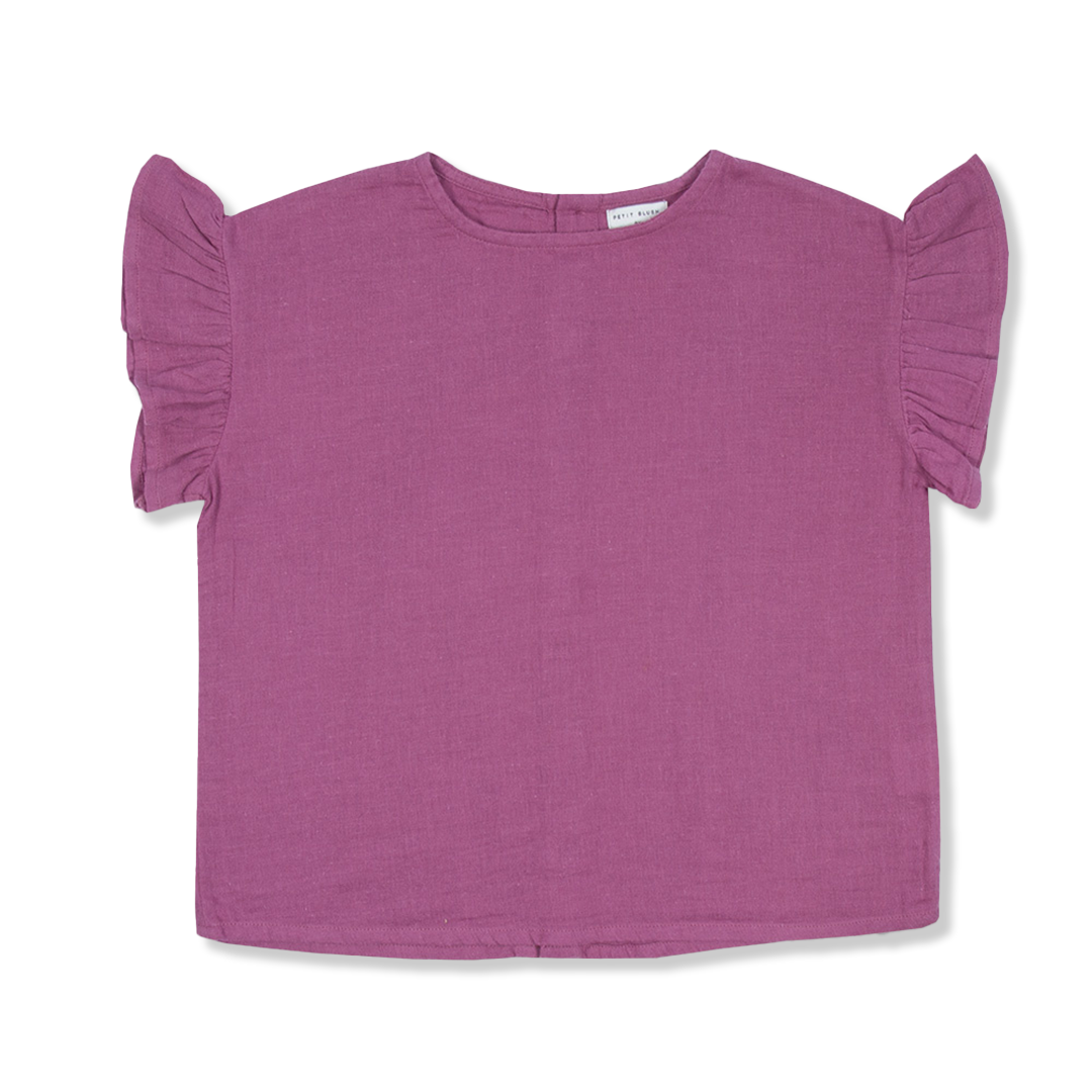 Loua Frill Blouse | Grape Nectar