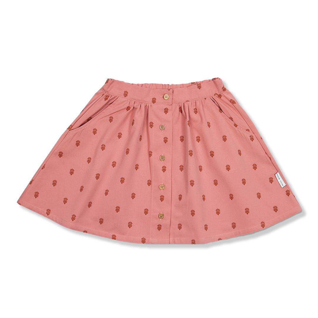 Mini Button Skirt | Batic AOP