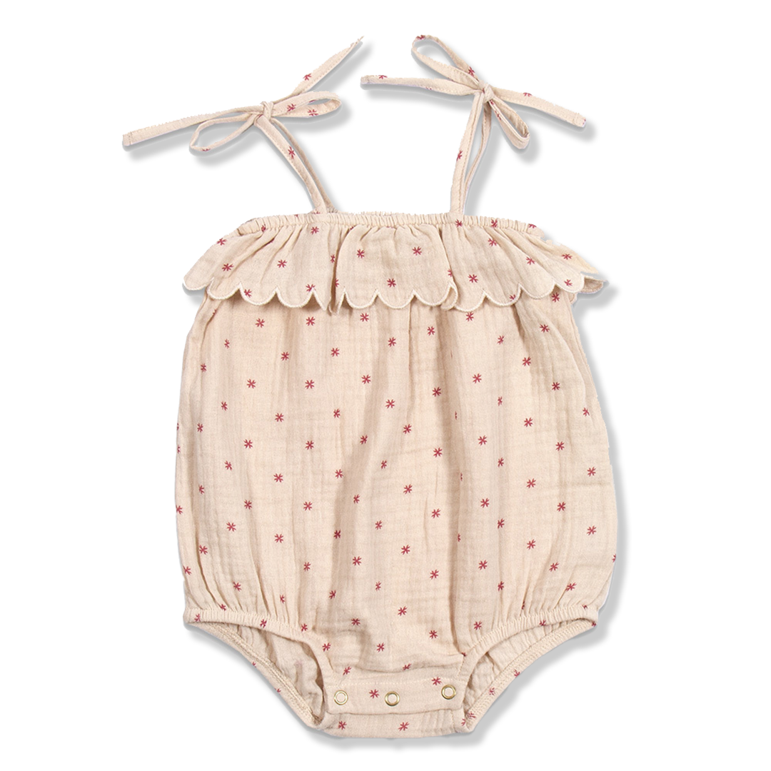 Nova Sommer-Spielanzug | Sterne Rot AOP