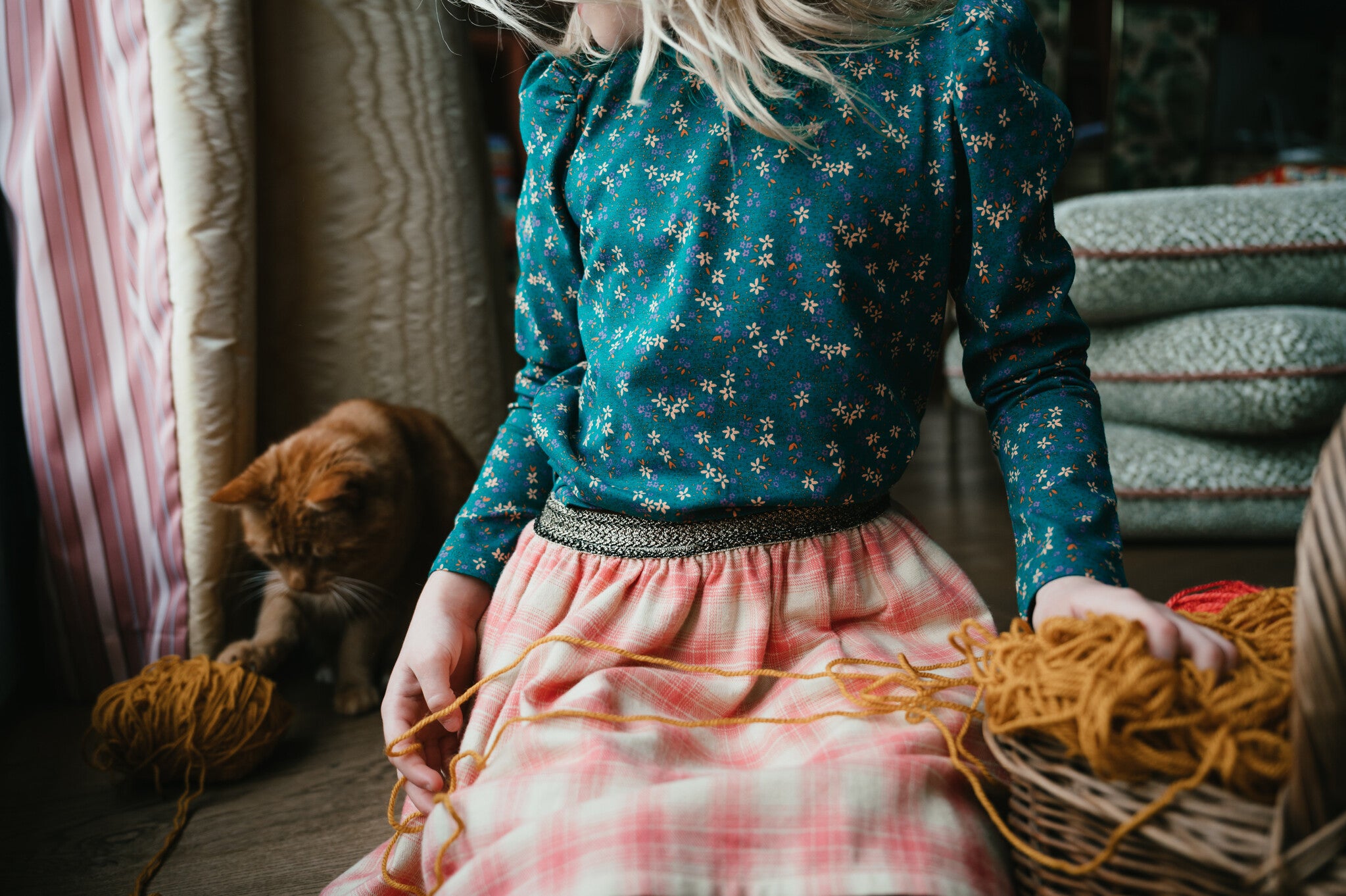 Mini Skirt | Check Rosette