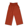 Weite Rüschenhose | Bombay Braun