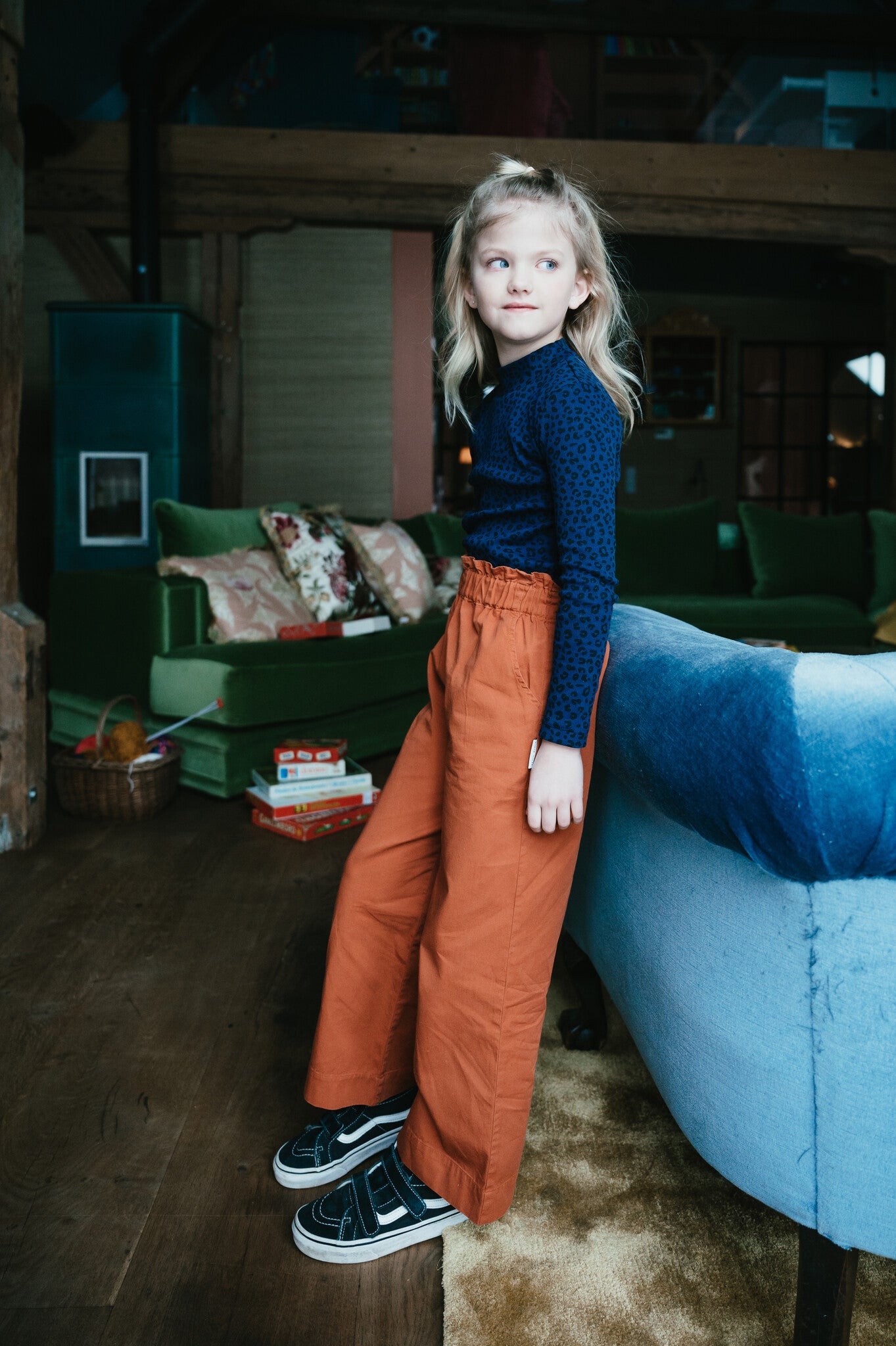 Wide Ruffle Pants | Bombay Brown