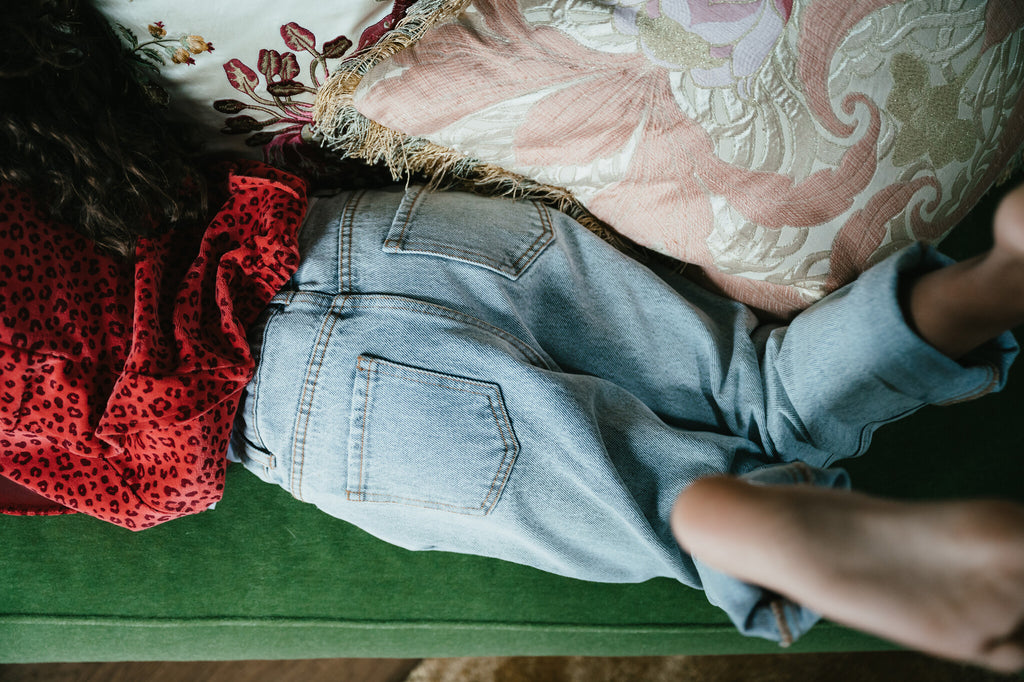 Baggy Fit Jeans | Verwaschenes Hellgrau