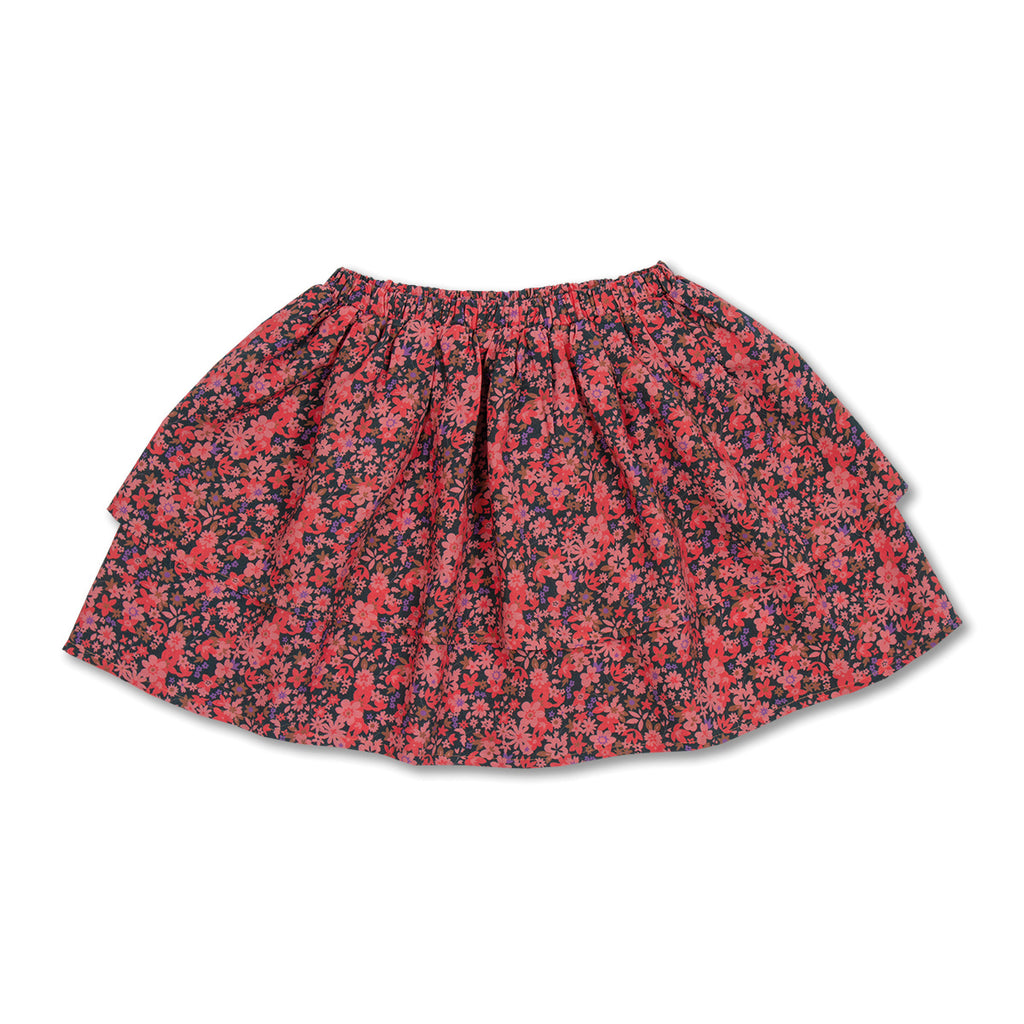 Layered Mini Skirt | Icon Flower AOP