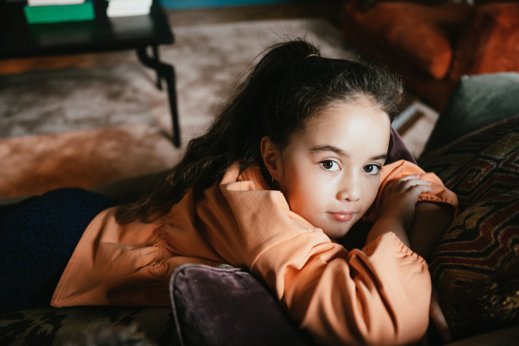 Boxy Ruffle Sweater | Canyon Sunset