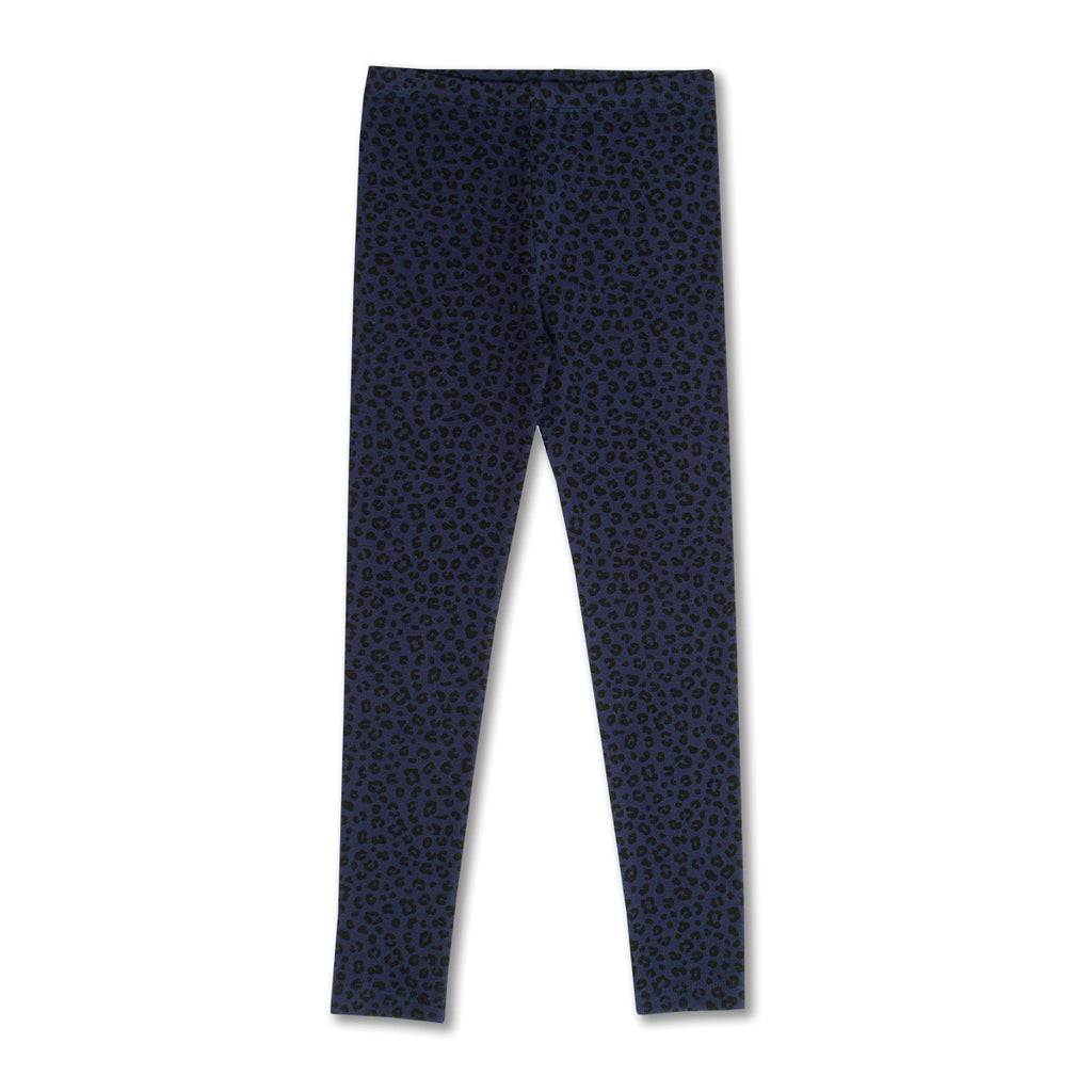 Rib Legging | Blue Leopard AOP