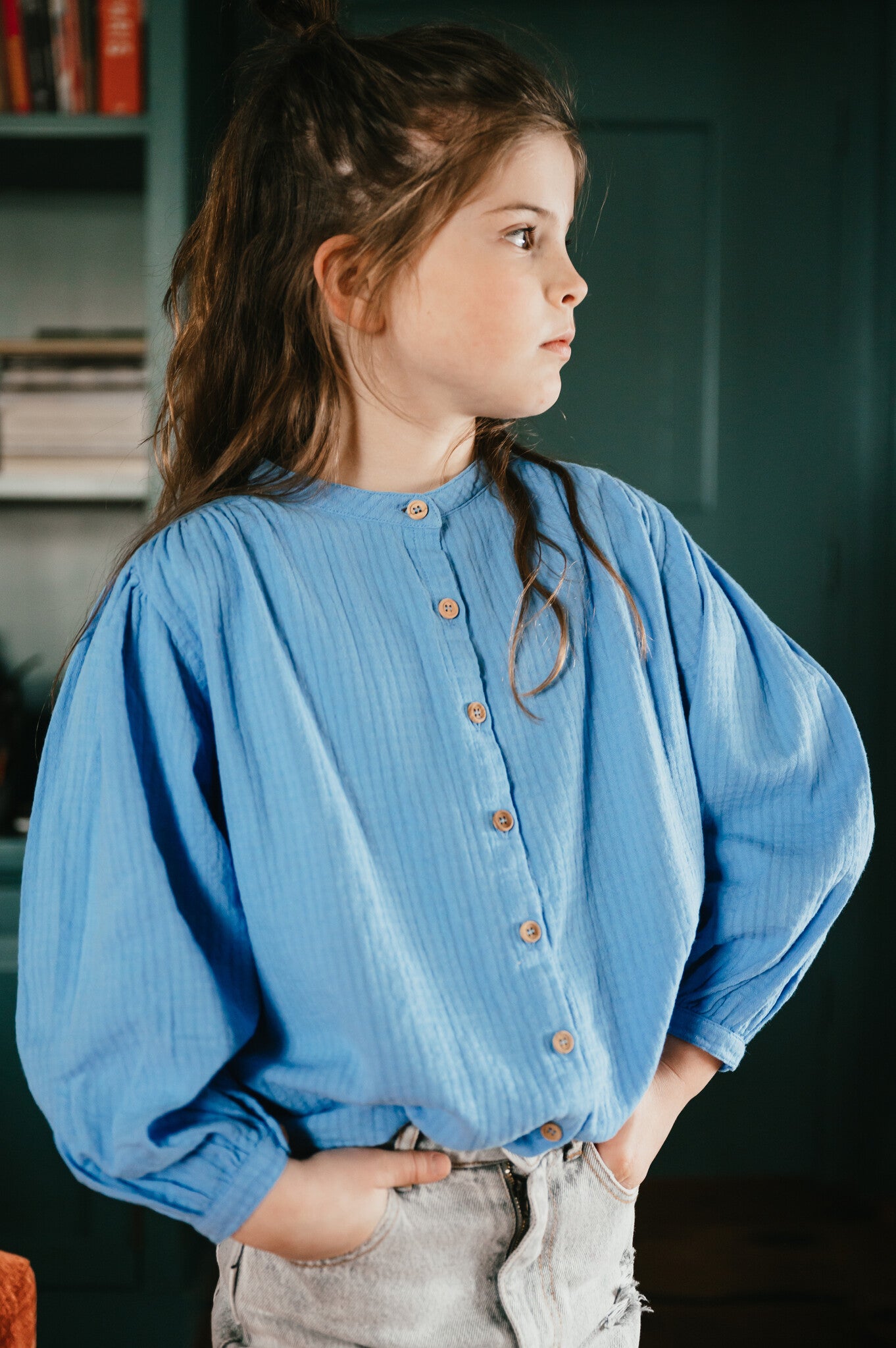 Coco Wide Blouse | Dreamy Blue