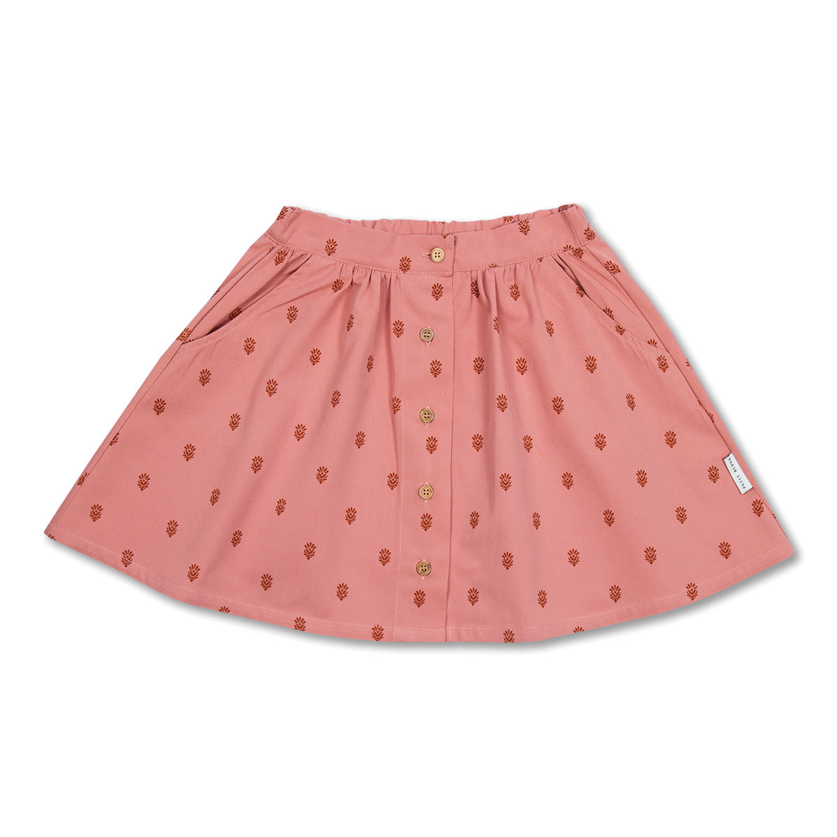 Mini Button Skirt | Batic AOP