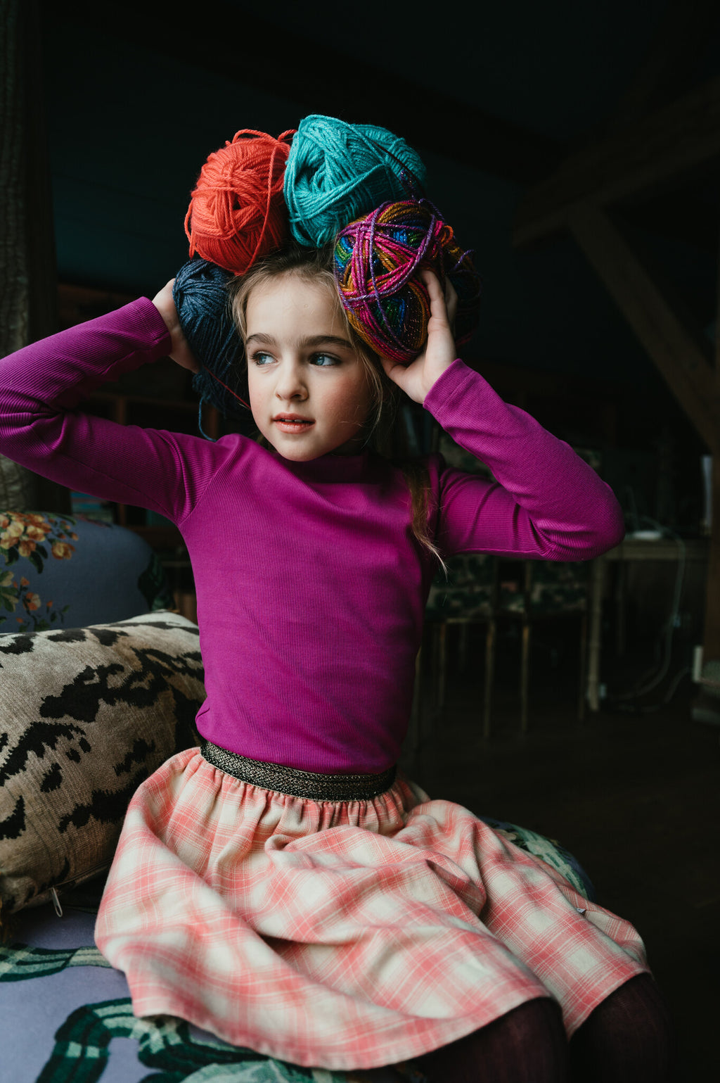 Rib Turtle Neck | Violet