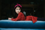 Swing Dress Velor | Red Leopard AOP