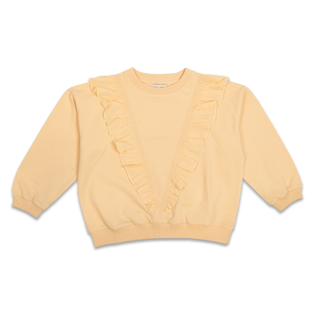 Ruffle Sweater | Apricot Sherbet