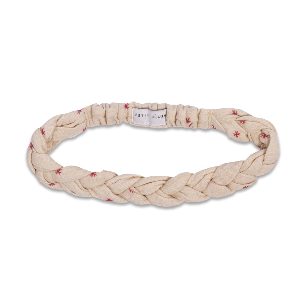 Geflochtenes Stirnband | Sterne Rot AOP