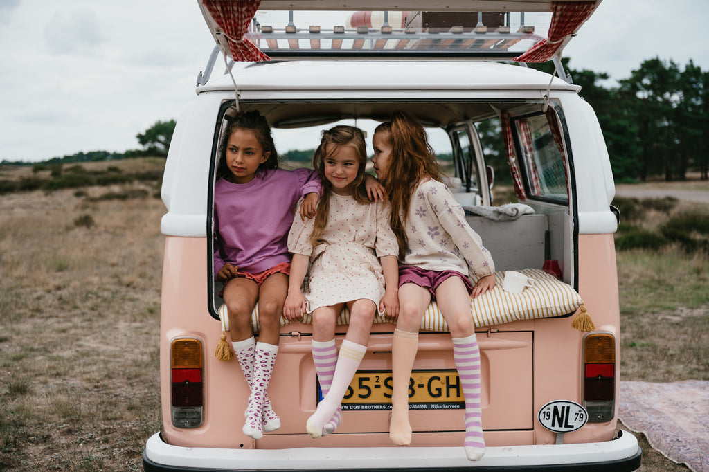 Abby Top | Flower Stars Purple AOP