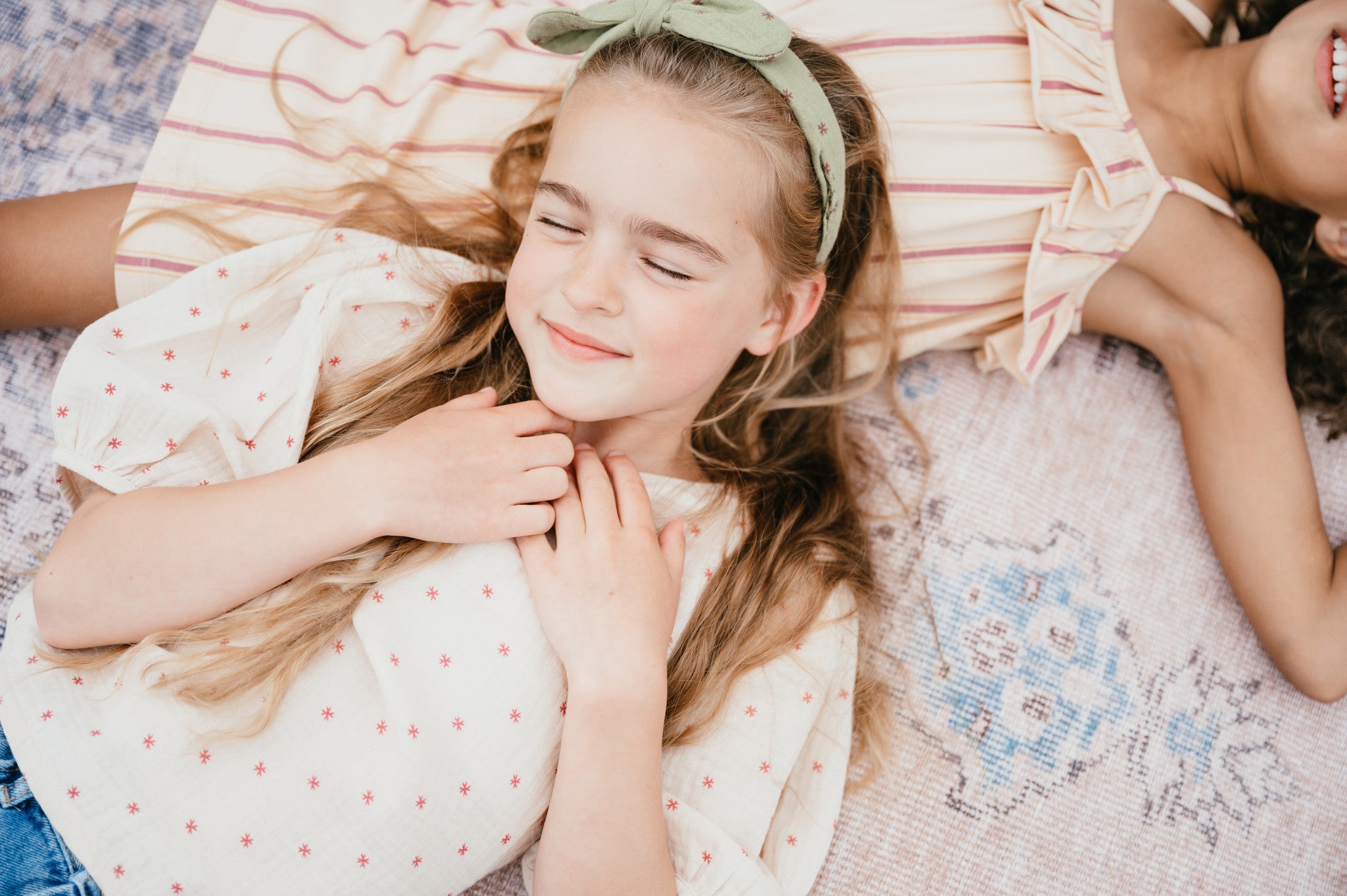 Puff Sleeve Blouse | Stars Red AOP