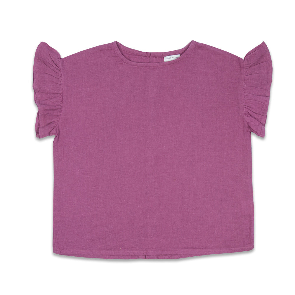 Loua Frill Blouse | Grape Nectar