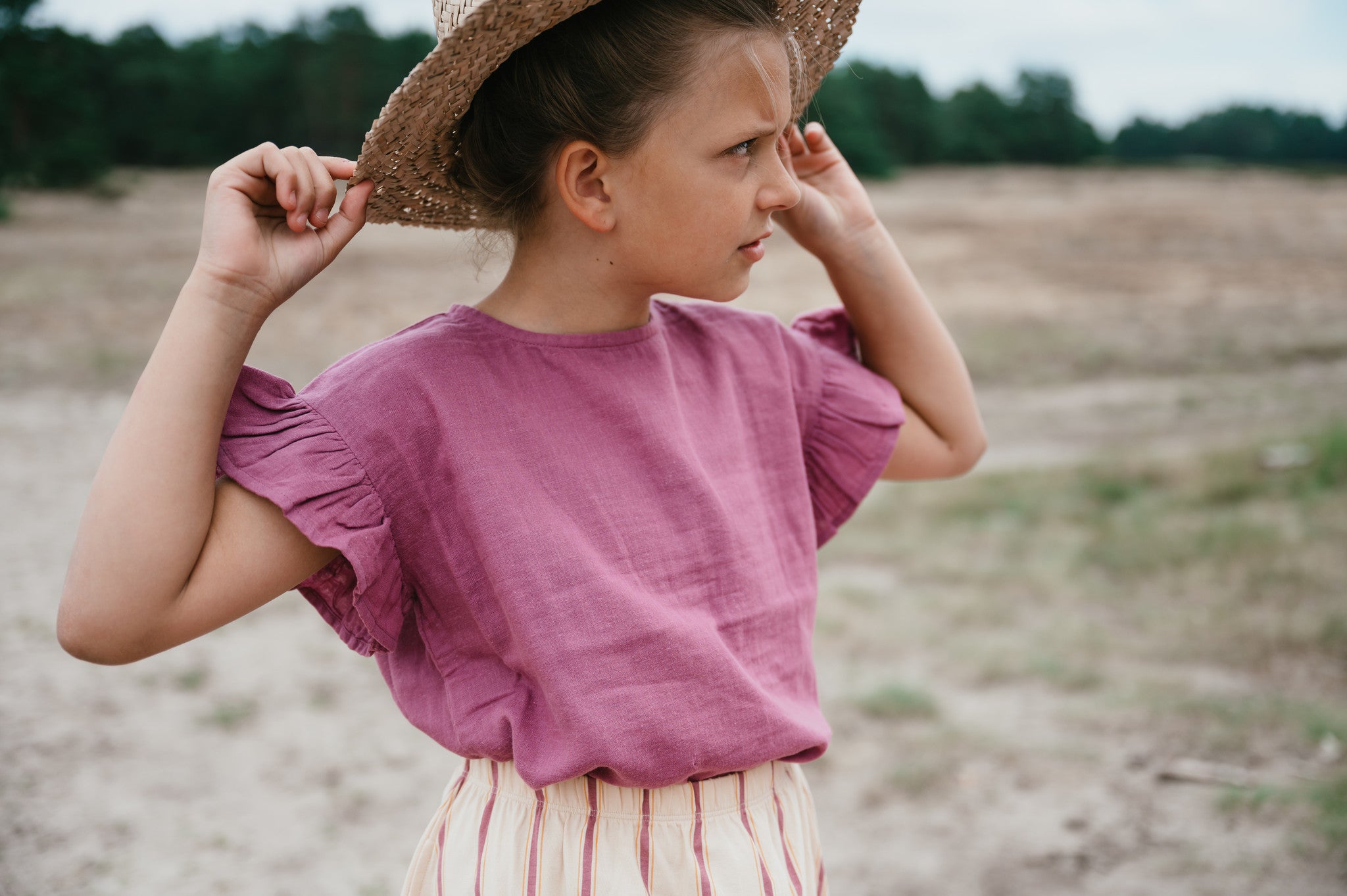 Loua Frill Blouse | Grape Nectar