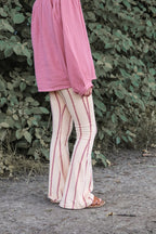 Bowie Flared Pants | Stripes AOP