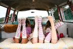 Knee Socks | Pink/Yellow Stripes