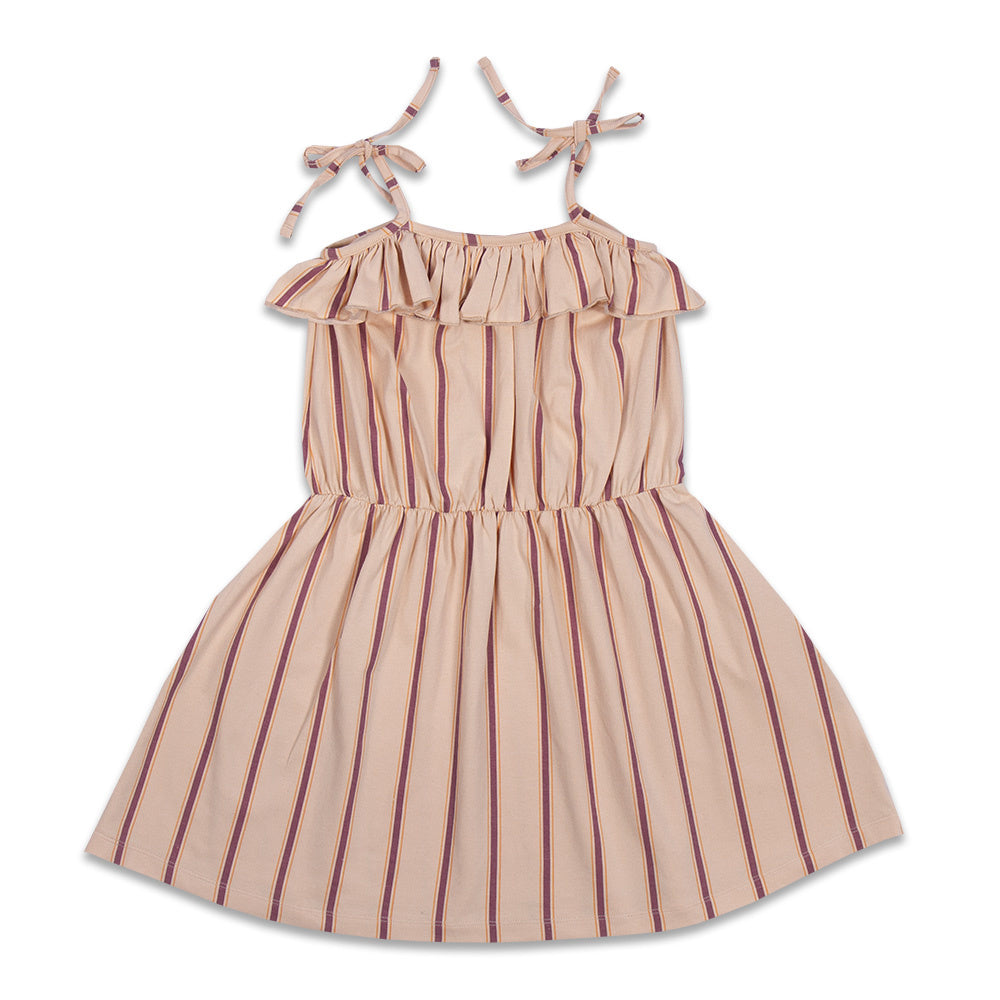 Ruffle Dress | Stripes AOP