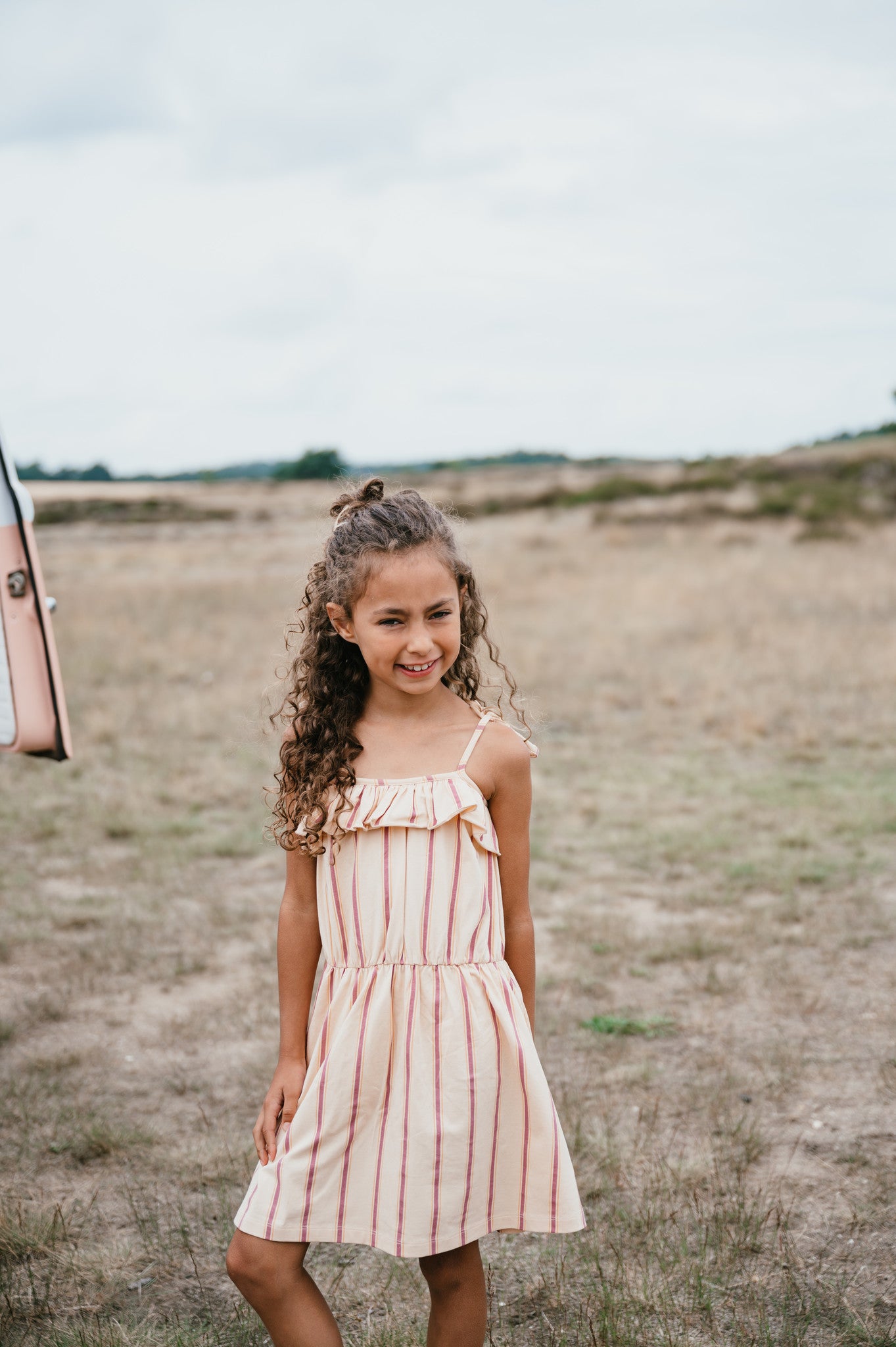 Ruffle Dress | Stripes AOP