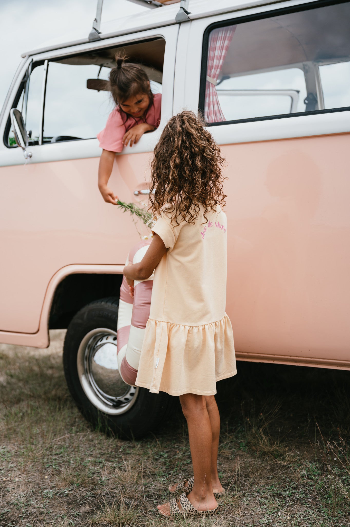 Sweat Dress Joie De Vivre | Apricot Sherbet