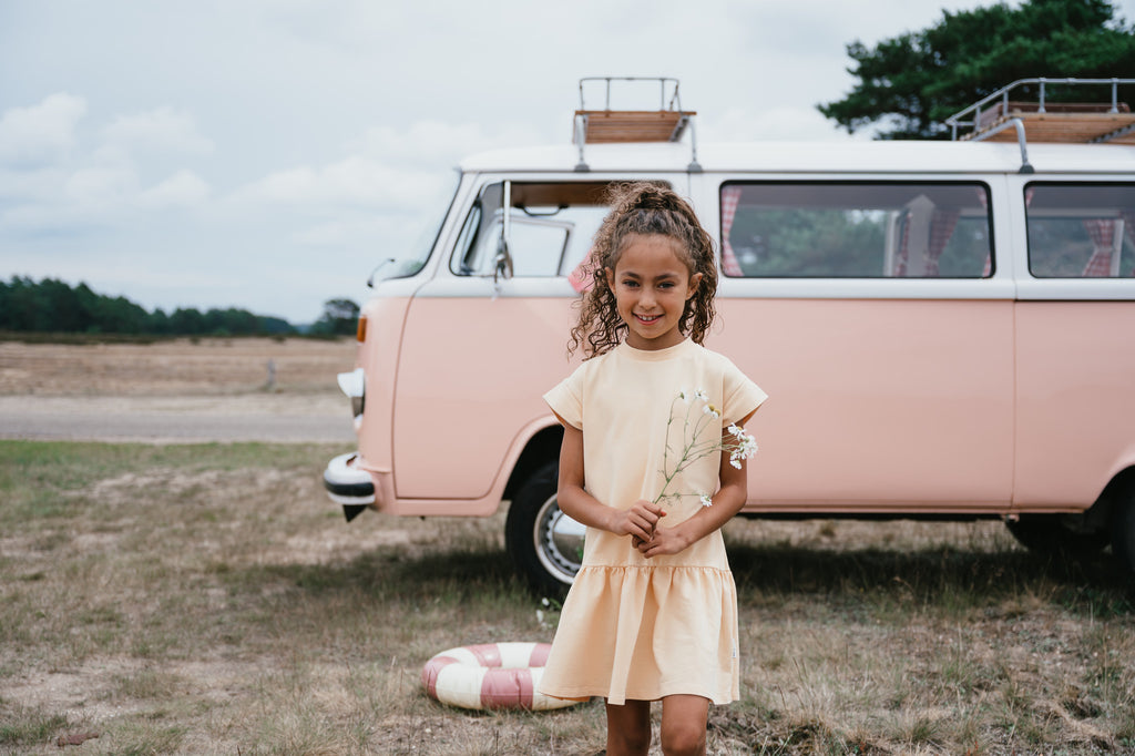 Sweat Dress Joie De Vivre | Apricot Sherbet