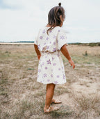 Kaftan Dress | Flower Stars Purple AOP