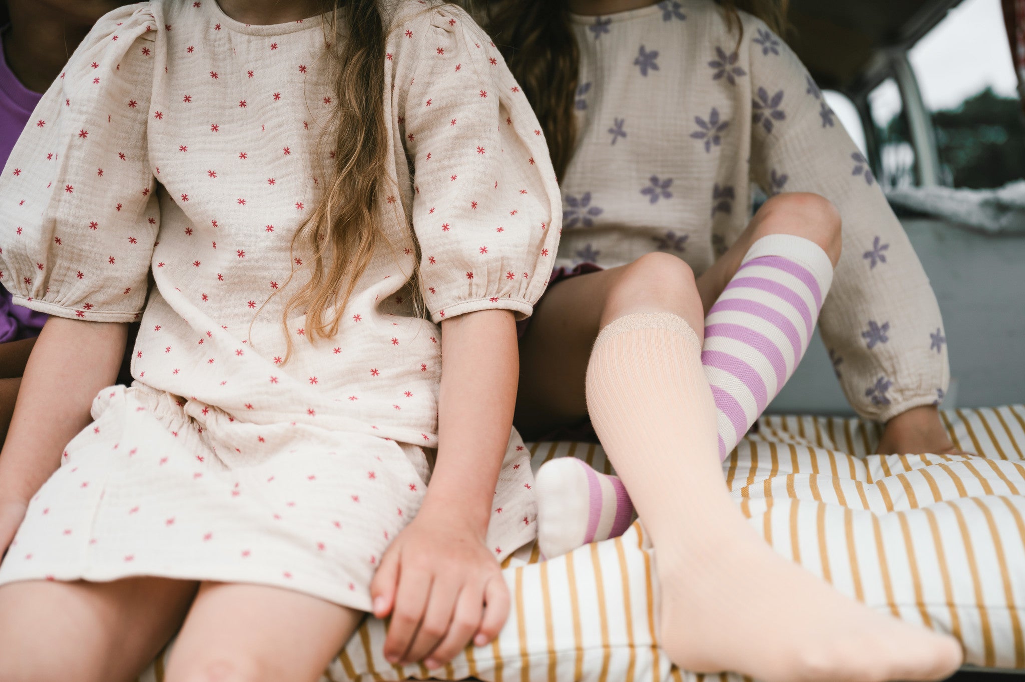 Mini Ruffle Skirt | Stars Red AOP