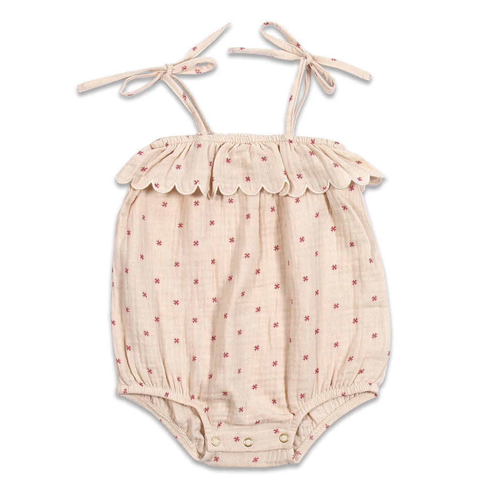 Nova Sommer-Spielanzug | Sterne Rot AOP