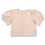 Puff Sleeve Blouse | Stars Red AOP