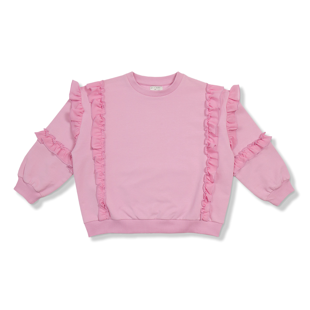 Romantic Ruffle Sweater | Pastel Lavender