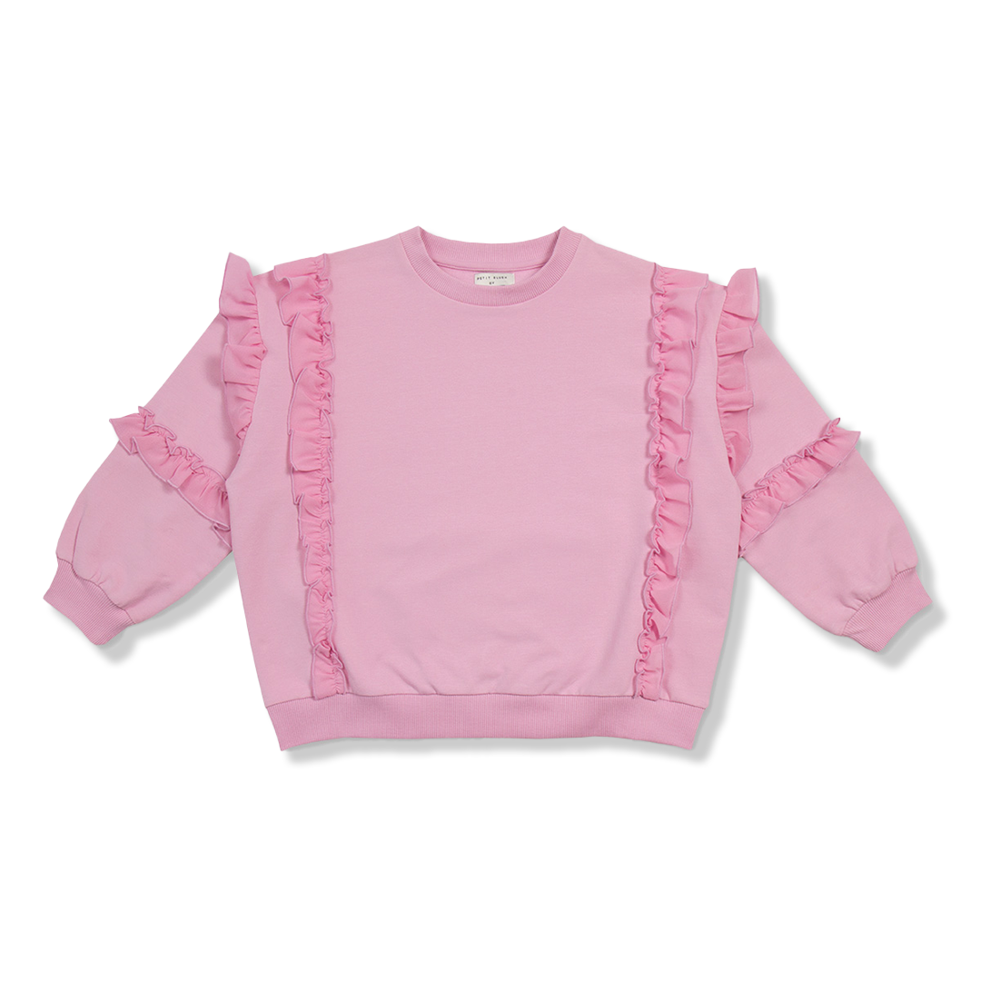 Romantic Ruffle Sweater | Pastel Lavender