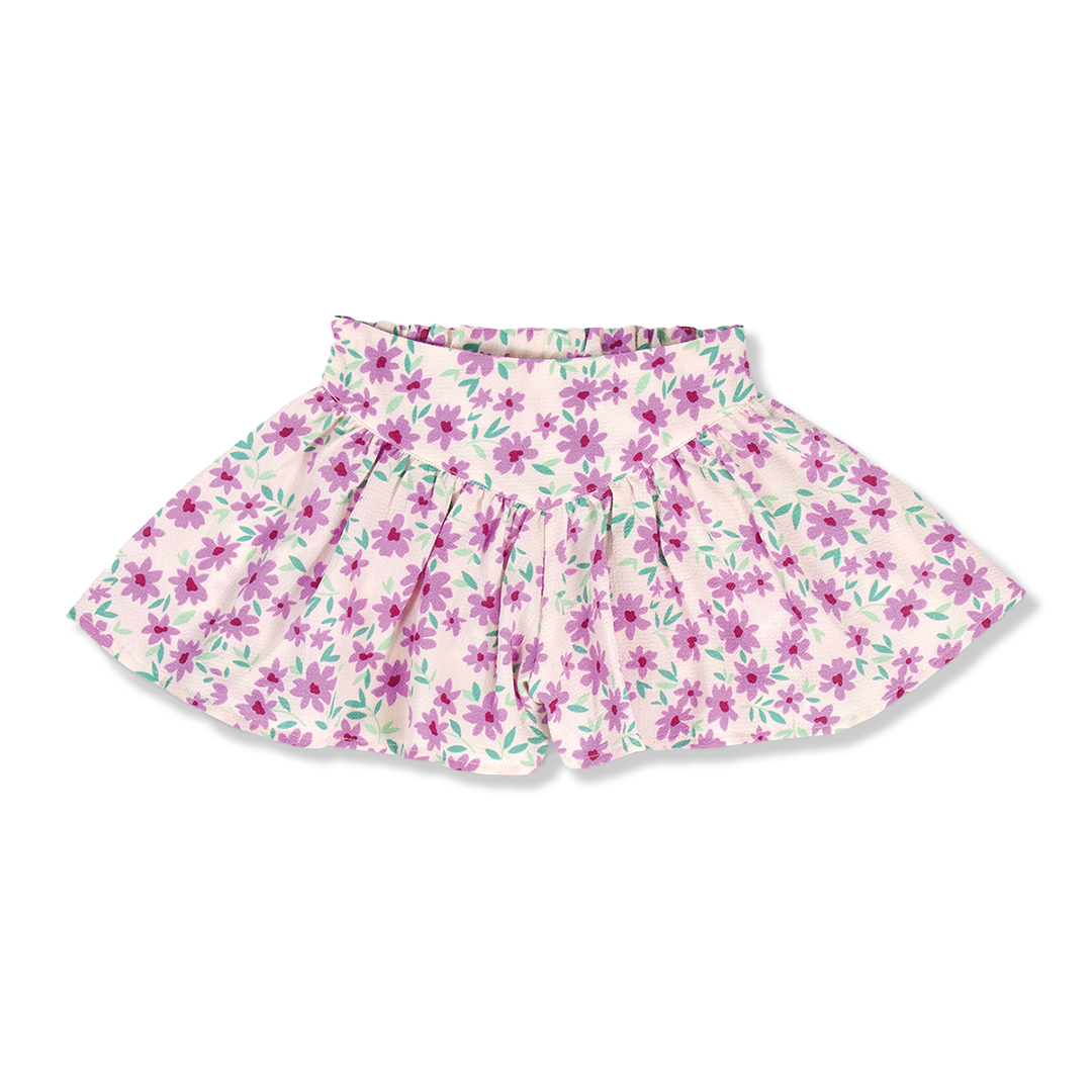 Romantic Shorts | Purple Flowers