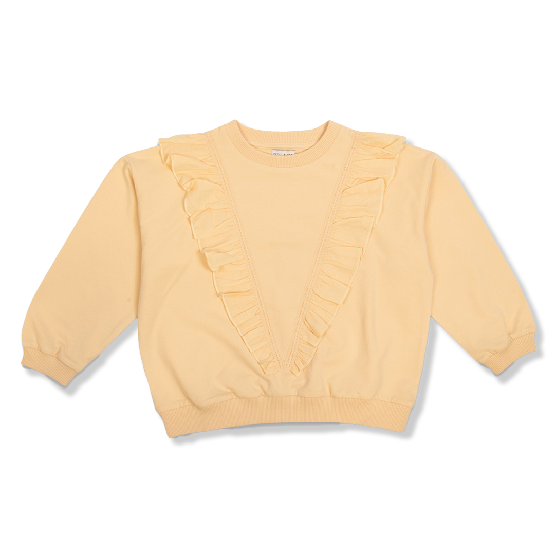 Rüschenpullover | Aprikosensorbet