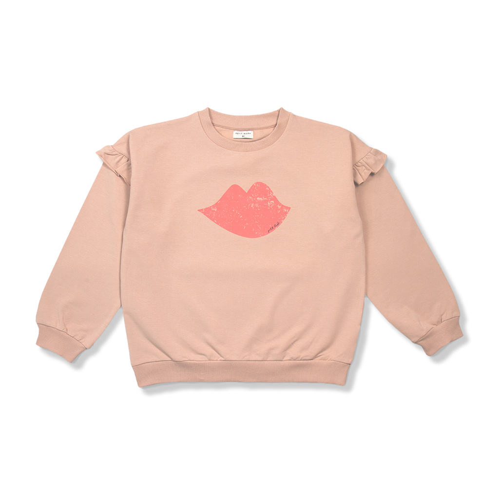 Ruffle Sweater " KISS " | Brazilian Sand